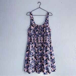 Marine Layer Nicole Midi Dress Violet Watercolor Size XLG